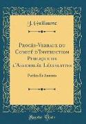 Procès-Verbaux du Comité d'Instruction Publique de l'Assemblée Législative