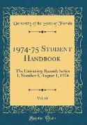1974-75 Student Handbook, Vol. 69