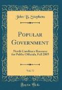 Popular Government, Vol. 71