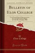 Bulletin of Elon College, Vol. 27