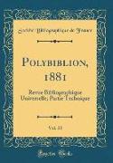 Polybiblion, 1881, Vol. 33