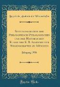 Sitzungsberichte der Philosophisch-Philologischen und der Historischen Klasse der K. B. Akademie der Wissenschaften zu München