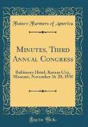Minutes, Third Annual Congress