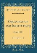 Organization and Institutions
