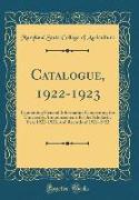 Catalogue, 1922-1923