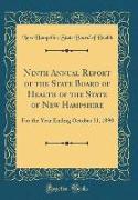 Ninth Annual Report of the State Board of Health of the State of New Hampshire