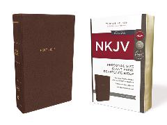 NKJV, Reference Bible, Personal Size Giant Print, Leathersoft, Brown, Red Letter, Comfort Print