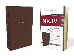 NKJV, Reference Bible, Center-Column Giant Print, Leathersoft, Brown, Red Letter, Comfort Print