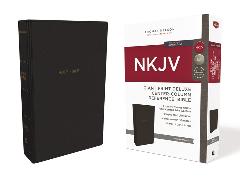 NKJV, Deluxe Reference Bible, Center-Column Giant Print, Leathersoft, Black, Red Letter, Comfort Print