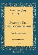 Statistik Und Gesellschaftslehre, Vol. 2