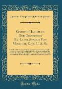 Synodal-Handbuch Der Deutschen Ev.-Luth. Synode Von Missouri, Ohio U. A. St