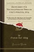 Zeitschrift für Neufranzösische Sprache und Literatur, 1879, Vol. 1