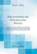 Bibliographie des Bürgerlichen Rechts, Vol. 16