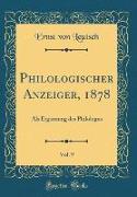 Philologischer Anzeiger, 1878, Vol. 9