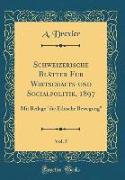 Schweizerische Blätter für Wirtschafts-und Socialpolitik, 1897, Vol. 5