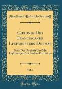 Chronik Des Franciscaner Lesemeisters Detmar, Vol. 1