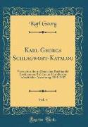 Karl Georgs Schlagwort-Katalog, Vol. 4