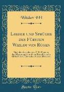 Lieder und Sprüche des Fürsten Wizlaw von Rügen