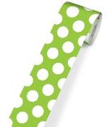 Just Teach Lime with Polka Dots Straight Borders