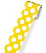Just Teach Yellow with Polka Dots Straight Borders