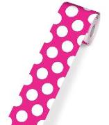 Just Teach Hot Pink with Polka Dots Straight Borders
