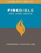 KJV Fire Bible, Large Print Edition (Red Letter, Hardcover)