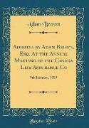 Address by Adam Brown, Esq. at the Annual Meeting of the Canada Life Assurance Co: 9th January, 1919 (Classic Reprint)