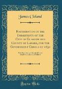 Enumeration of the Inhabitants of the City of Glasgow and County of Lanark, for the Government Census of 1831