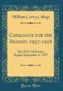 Catalogue for the Session, 1957-1958