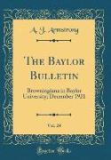 The Baylor Bulletin, Vol. 24