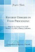Reverse Osmosis in Food Processing
