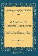 A Manual of German Literature, Vol. 2