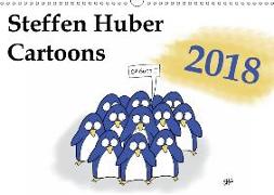 Steffen Huber Cartoons - 2018 (Wandkalender 2018 DIN A3 quer)