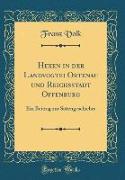 Hexen in der Landvogtei Ortenau und Reichsstadt Offenburg
