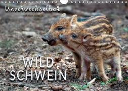 Unverwechselbar - Wildschwein (Wandkalender 2018 DIN A4 quer)