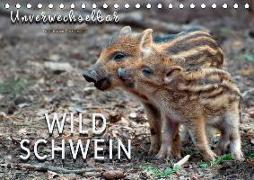 Unverwechselbar - Wildschwein (Tischkalender 2018 DIN A5 quer)