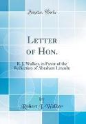 Letter of Hon