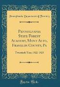 Pennsylvania State Forest Academy, Mont Alto, Franklin County, Pa