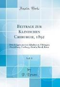 Beitrage zur Klinischen Chirurgie, 1892, Vol. 8