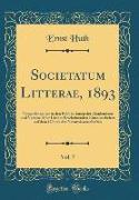 Societatum Litterae, 1893, Vol. 7