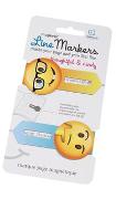 Line Markers (Emoji/Thoughtful&Nerdy) | Magnetische Lesezeichen | 2er Set