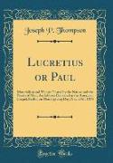 Lucretius or Paul