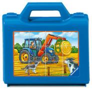 Ravensburger Kinderpuzzle - 07432 Fahrzeuge auf dem Bauernhof - Würfelpuzzle mit 6 Teilen, Puzzle für Kinder ab 3 Jahren