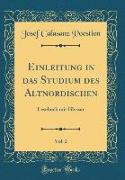 Einleitung in das Studium des Altnordischen, Vol. 2