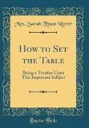 How to Set the Table
