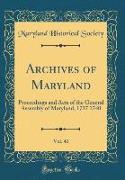 Archives of Maryland, Vol. 40