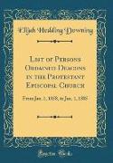 List of Persons Ordained Deacons in the Protestant Episcopal Church