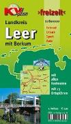 Leer Landkreis mit Borkum, KVplan, Radkarte/Freizeitkarte, 1:60.000 / 1:25.000