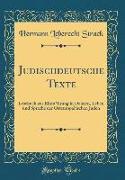 Ju¨dischdeutsche Texte