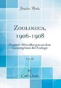 Zoologica, 1906-1908, Vol. 20